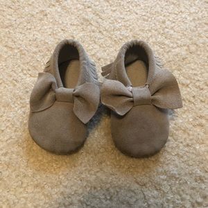 Grey Crib Shoes